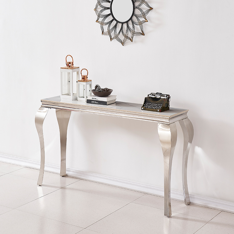 The consle is modern, simple, Italian, slate combined, living room, small household, European style.